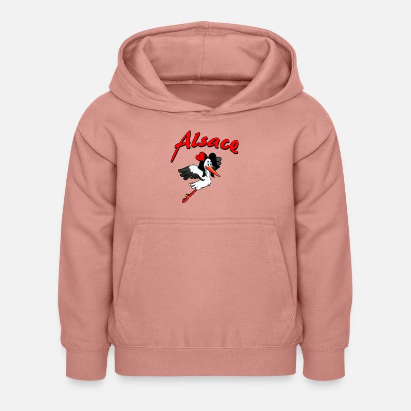 Alsace Saint Valentin - Sweat à capuche Enfant - rose poudré