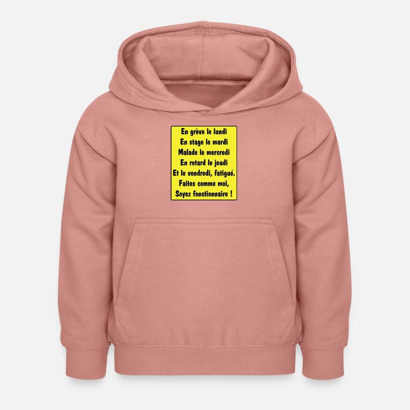Fonctionnaire - Sweat à capuche Enfant - rose poudré