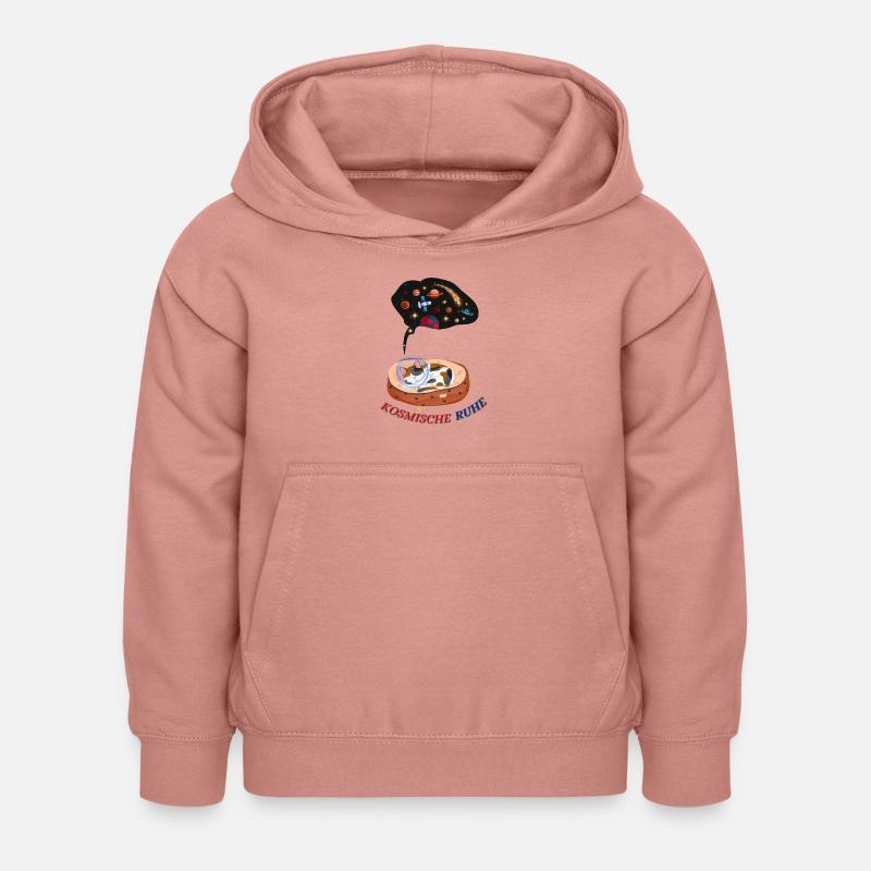 Chat rêveur - Sweat à capuche Enfant - rose poudré