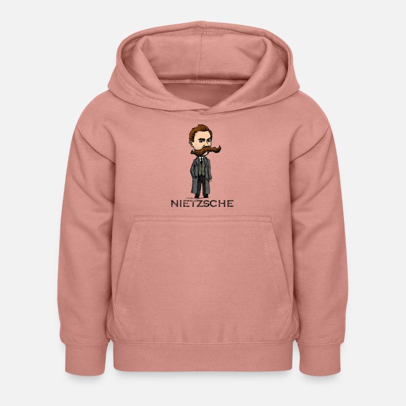 Nietzsche - Sweat à capuche Enfant - rose poudré