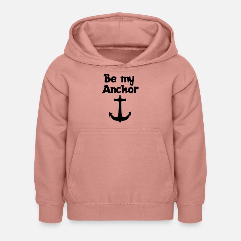 Soyez mon point d’ancrage | | relationnelle Cher | Association - Sweat à capuche Enfant - rose poudré