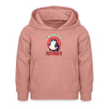 Ich bin nicht fett ich bin 2 für 1! - Kinder Hoodie - Altrosa - Vorne - AI Model Kid Female (0cm)