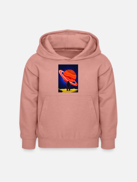 Planeten - Kinder Hoodie - Altrosa