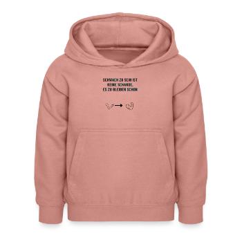 Schwach zu sein ist keine Schande - Kinder Hoodie - Altrosa - Vorne - AI Model Kid Female (0cm)