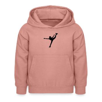 Ice Skating female eu - Kids Hoodie - dusky rose - Front - AI Model Kid Female (0cm)