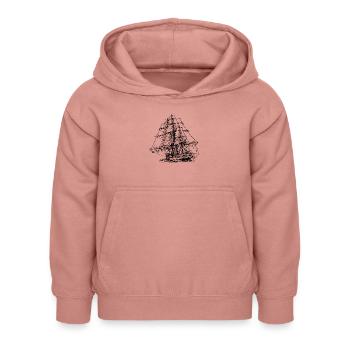 Schiff - Kinder Hoodie - Altrosa - Vorne - AI Model Kid Female (0cm)