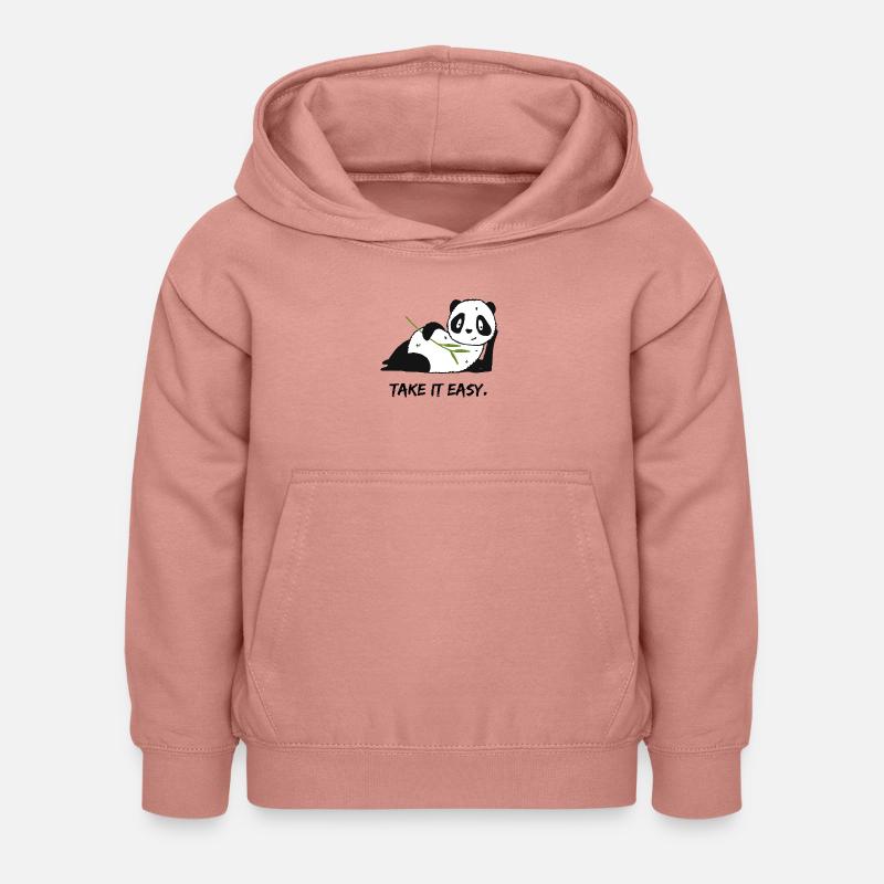 Take it easy. - Sweat à capuche Enfant - rose poudré