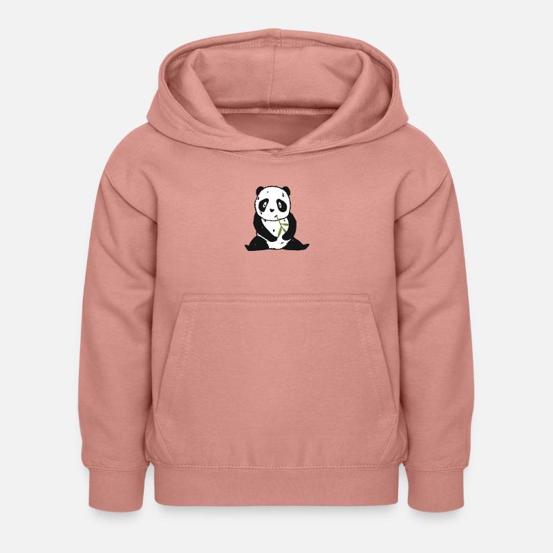 Panda - Sweat à capuche Enfant - rose poudré
