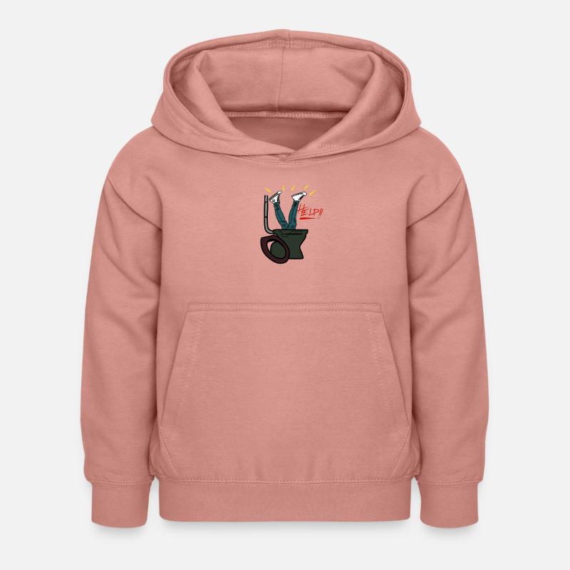 Aide Wc - Sweat à capuche Enfant - rose poudré