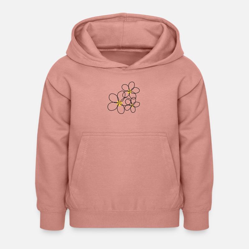 fleur - Sweat à capuche Enfant - rose poudré