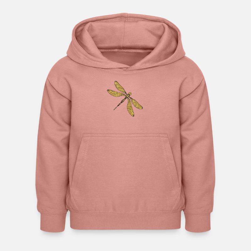 Libellule - Sweat à capuche Enfant - rose poudré
