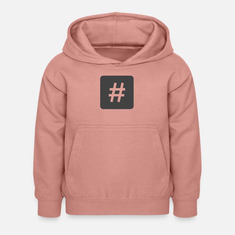 Hashtag - Sweat à capuche Enfant - rose poudré