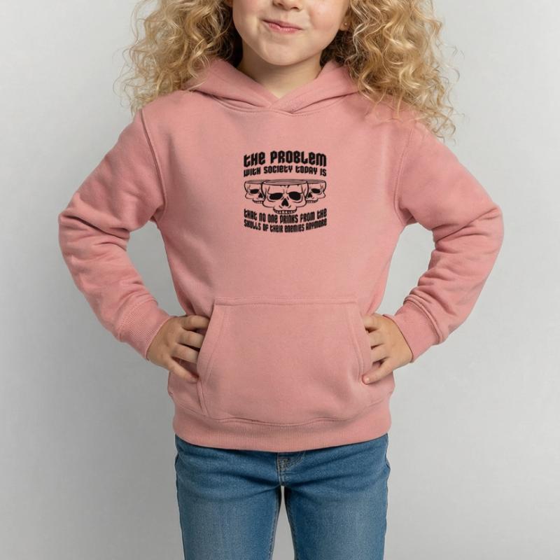drinks from enemies skulls Kids Hoodie