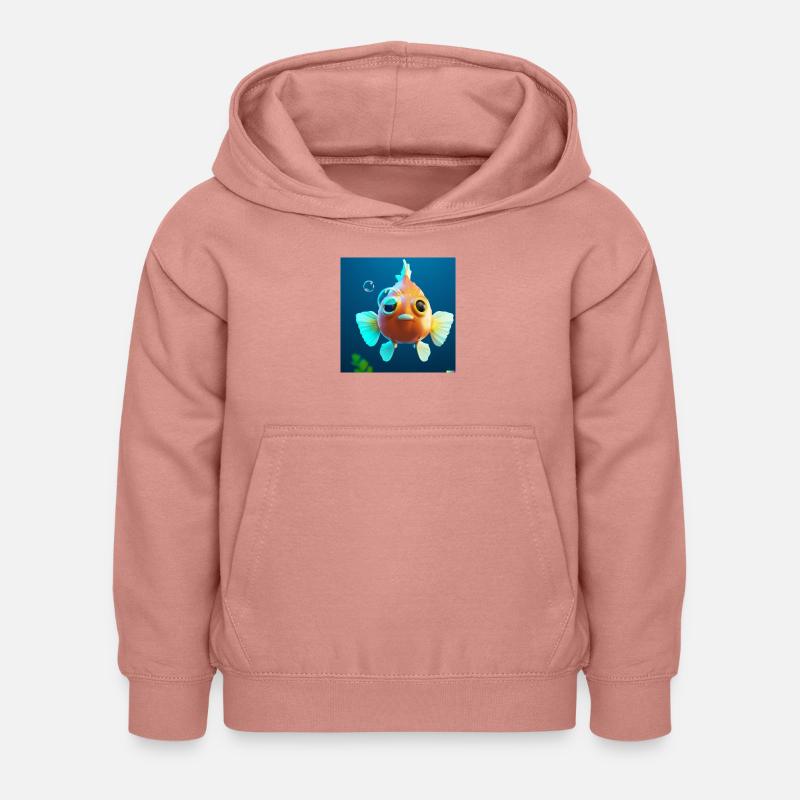 Poisson sucré - Sweat à capuche Enfant - rose poudré