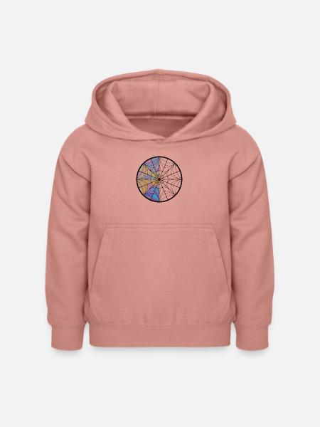 Buntes Mandala - Kinder Hoodie - Altrosa