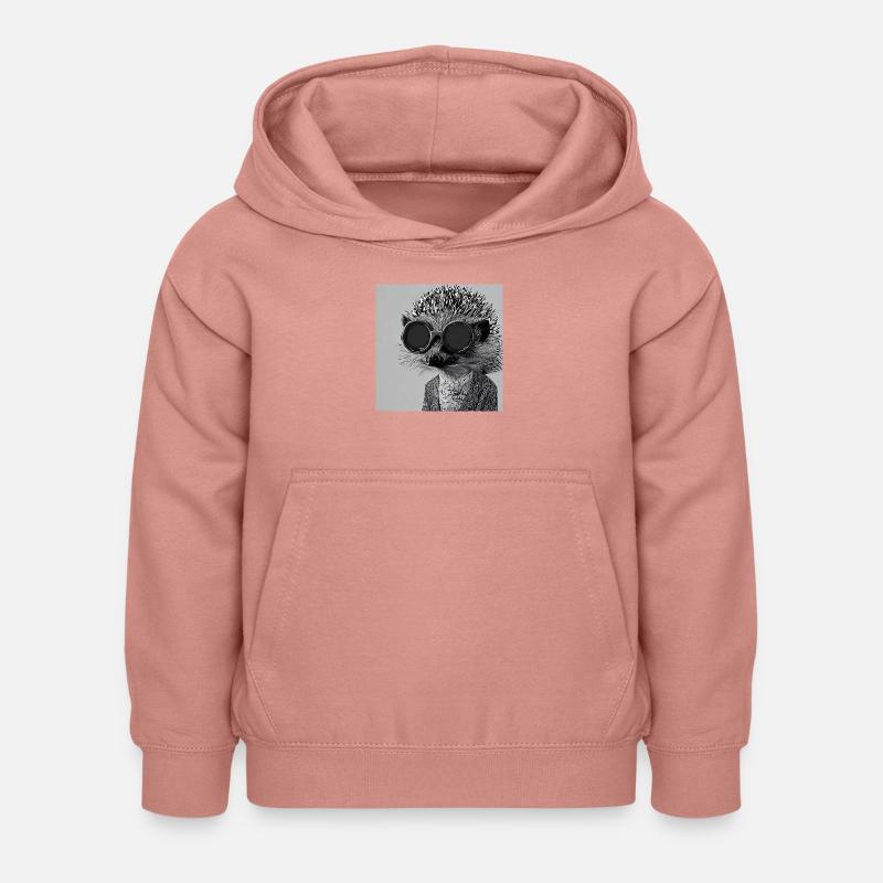 Hérisson cool avec des lunettes de soleil - Sweat à capuche Enfant - rose poudré