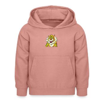 Exe der mürrische Tiger - Kinder Hoodie - Altrosa - Vorne - AI Model Kid Female (0cm)