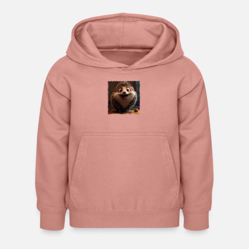 Hérisson heureux - Sweat à capuche Enfant - rose poudré
