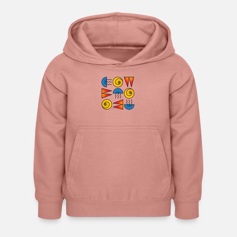 pattern moda 100623 3 - Kids Hoodie - dusky rose