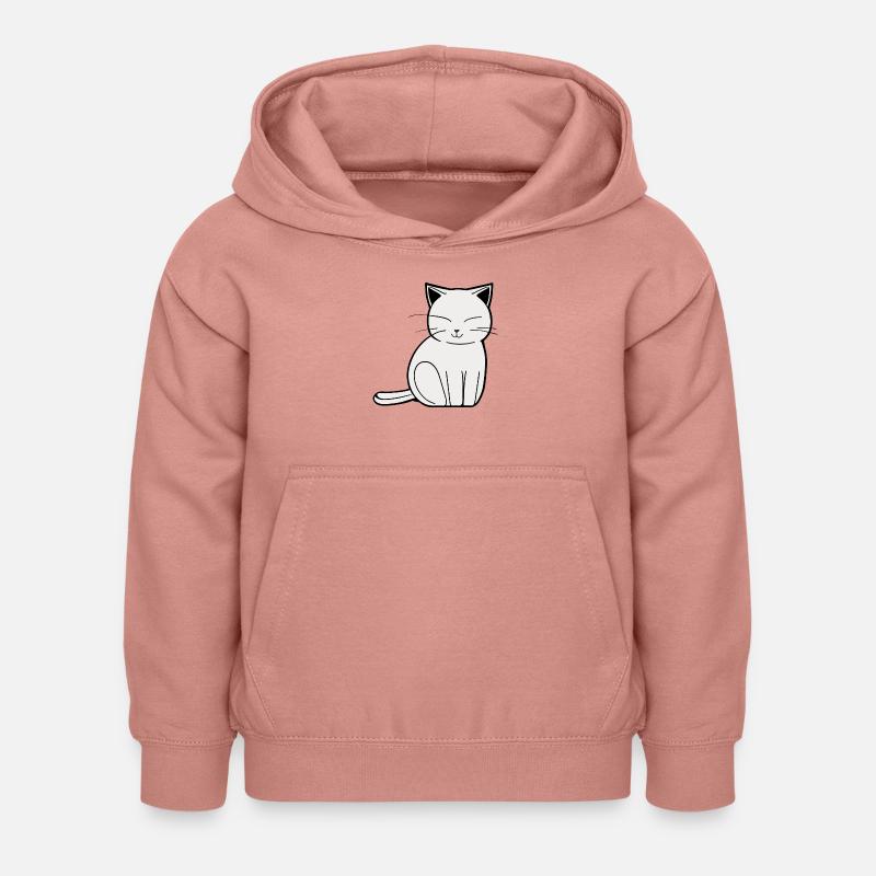Chat mignon - Sweat à capuche Enfant - rose poudré