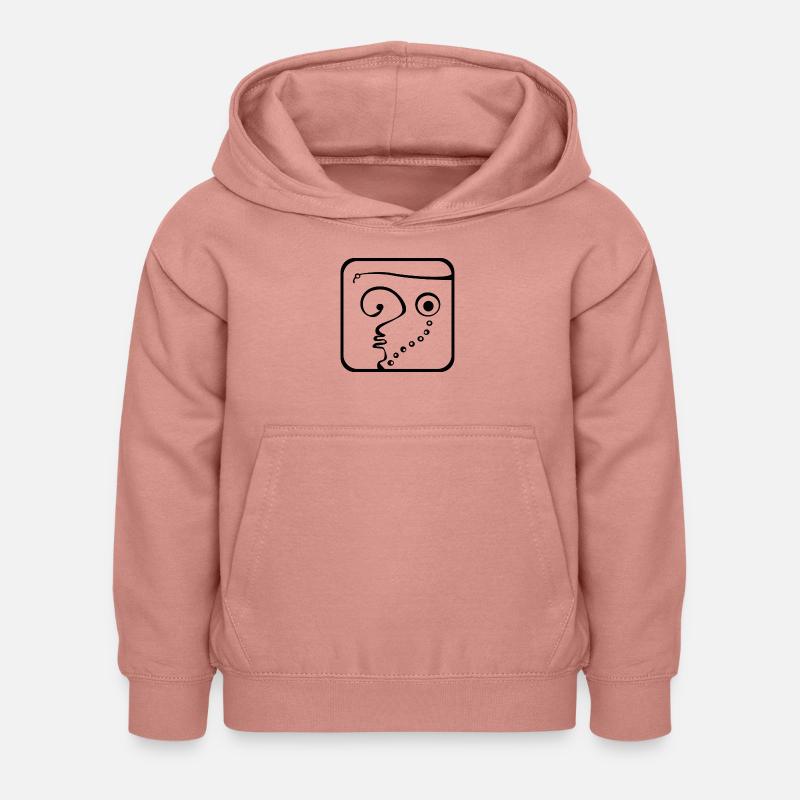 17 Kin Maya Terre BLK - Sweat à capuche Enfant - rose poudré