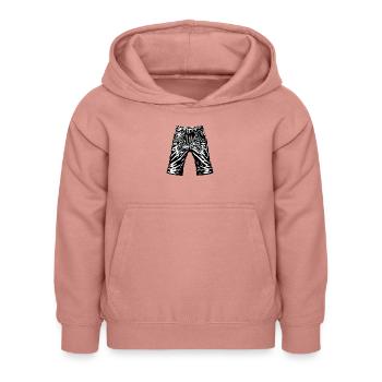 Lederhosen, pantalon traditionnel, bretelles gauche ou bretelles droites - Sweat à capuche Enfant - rose poudré - Devant - AI Model Kid Female (0cm)