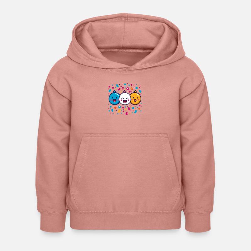 Joie de carnaval avec des confettis - Sweat à capuche Enfant - rose poudré