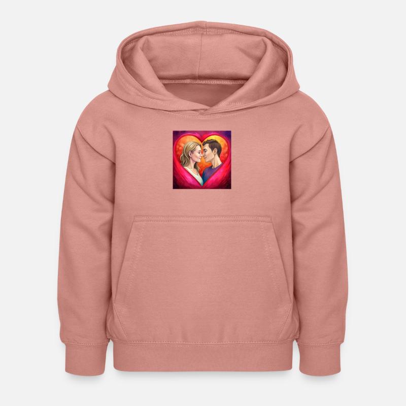 amour real - Sweat à capuche Enfant - rose poudré