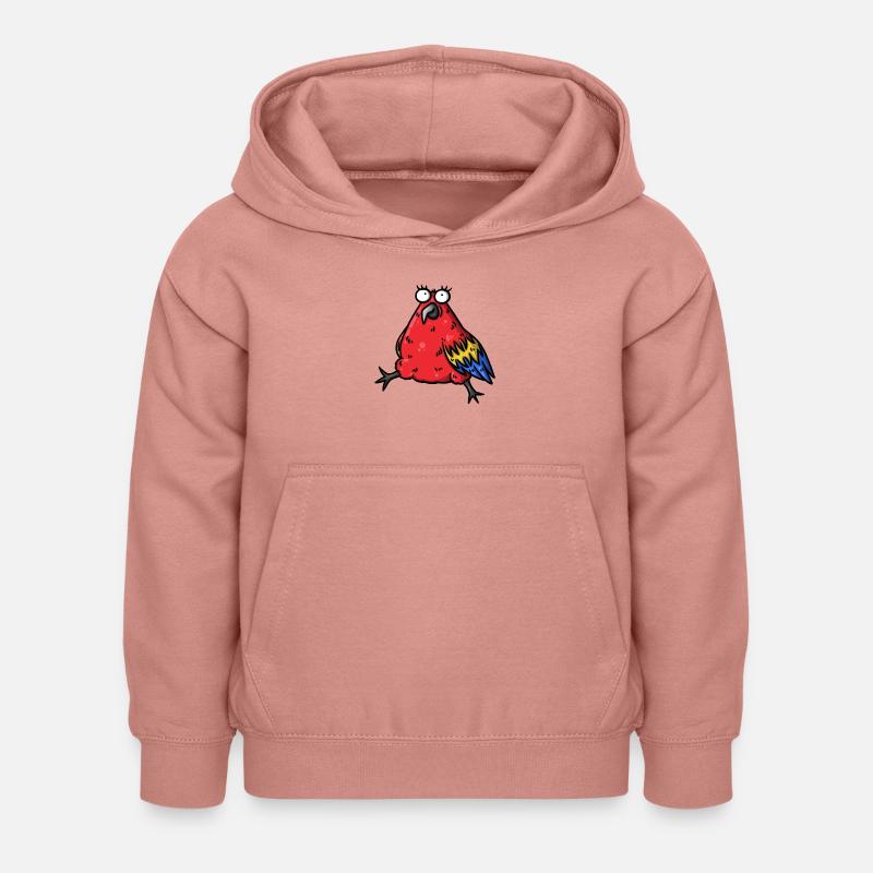 perroquet - Sweat à capuche Enfant - rose poudré
