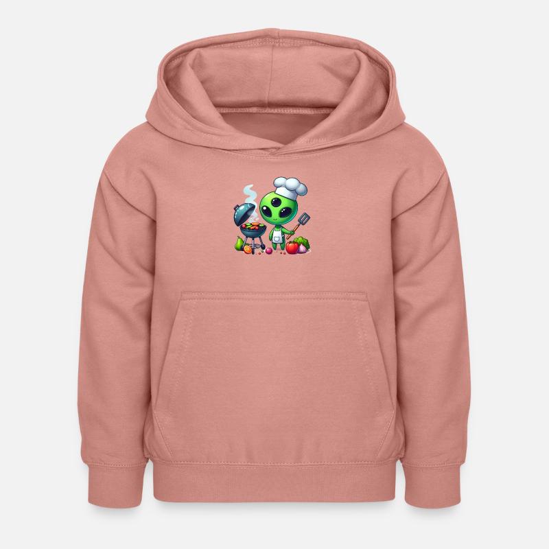 Alien Koch - Sweat à capuche Enfant - rose poudré