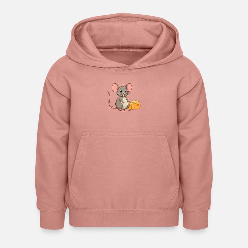 Souris - Sweat à capuche Enfant - rose poudré