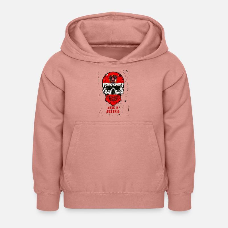 Made in Austria Hell coole-shirts ch/at - Sweat à capuche Enfant - rose poudré