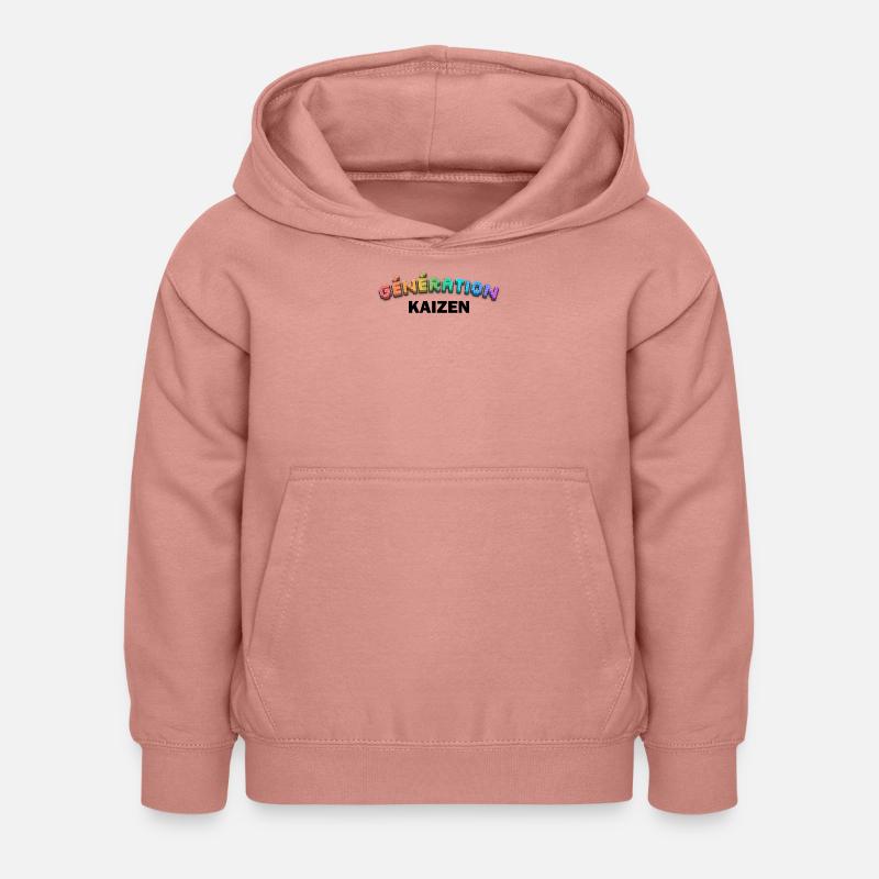 GENERATION KAIZEN BLACK - Sweat à capuche Enfant - rose poudré