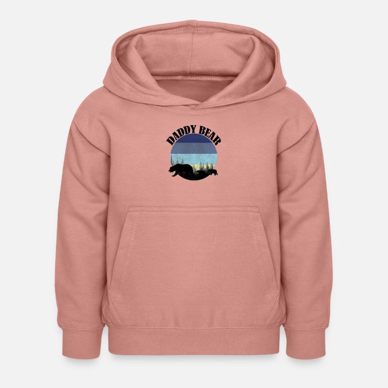 Daddy bear - Sweat à capuche Enfant - rose poudré