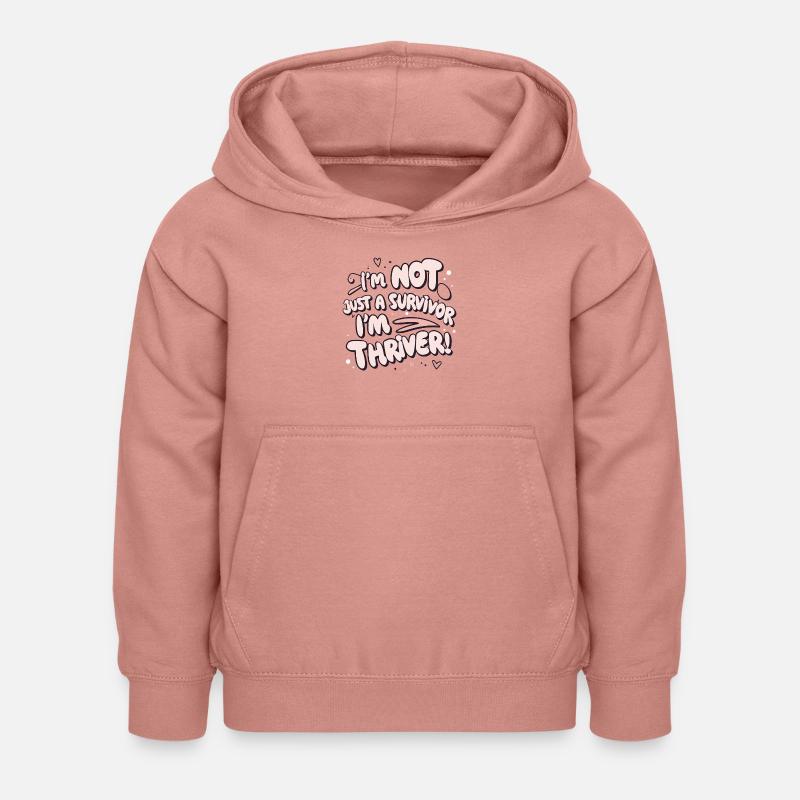 Ich bin nicht nur ein Überlebender, ich bin ein Thriver! - Kinder Hoodie - Altrosa