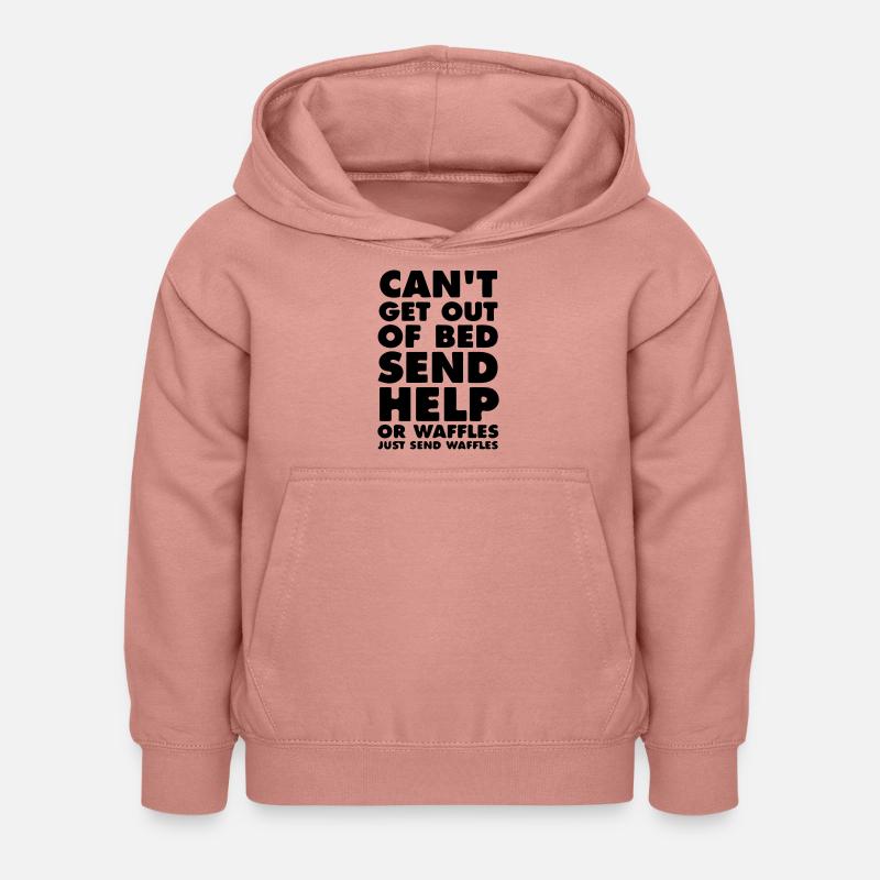 Impossible de sortir du lit envoyer de l'aide - Sweat à capuche Enfant - rose poudré