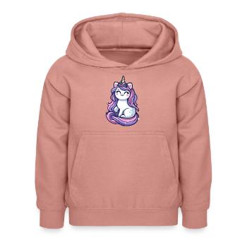 Niedliche Einhorn-Katze - Kinder Hoodie - Altrosa - Vorne - AI Model Kid Female (0cm)