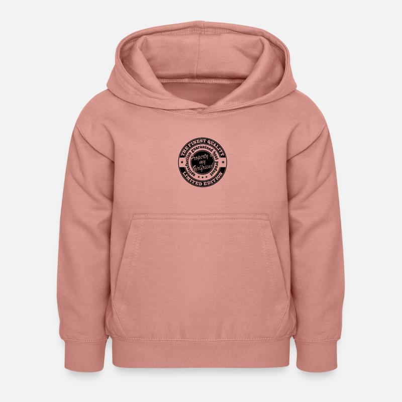 propriete de ma copine - Sweat à capuche Enfant - rose poudré
