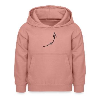 Arrow Design - Sweat à capuche Enfant - rose poudré - Devant - AI Model Kid Female (0cm)