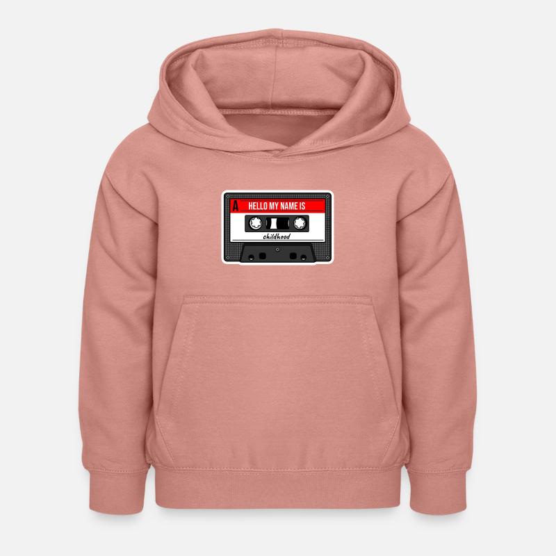 Cassette rétro - Mixtape d’enfance - Sweat à capuche Enfant - rose poudré