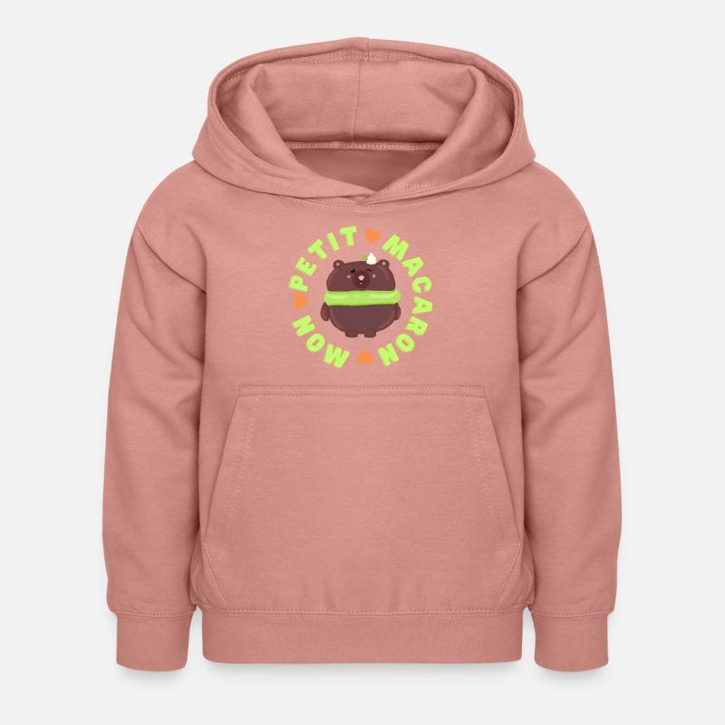 mon petit macaron bear - Kids Hoodie - dusky rose