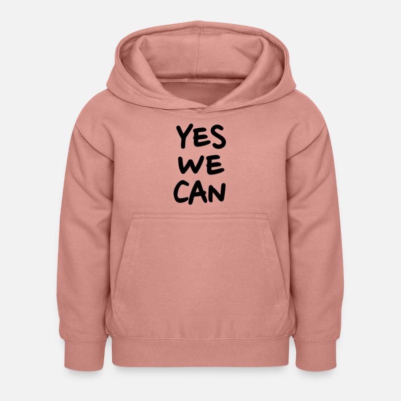 Yes we can - Sweat à capuche Enfant - rose poudré