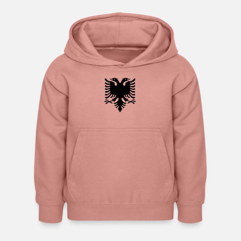 Doppelkopf Eagle_V1 - Kinder Hoodie - Altrosa