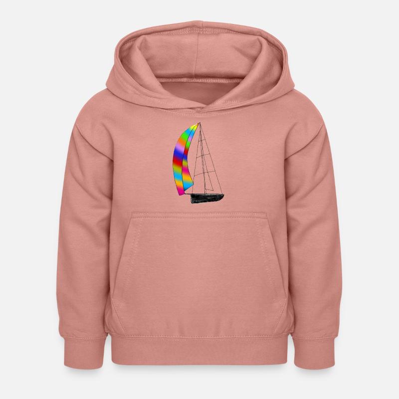 Bateau - Sweat à capuche Enfant - rose poudré