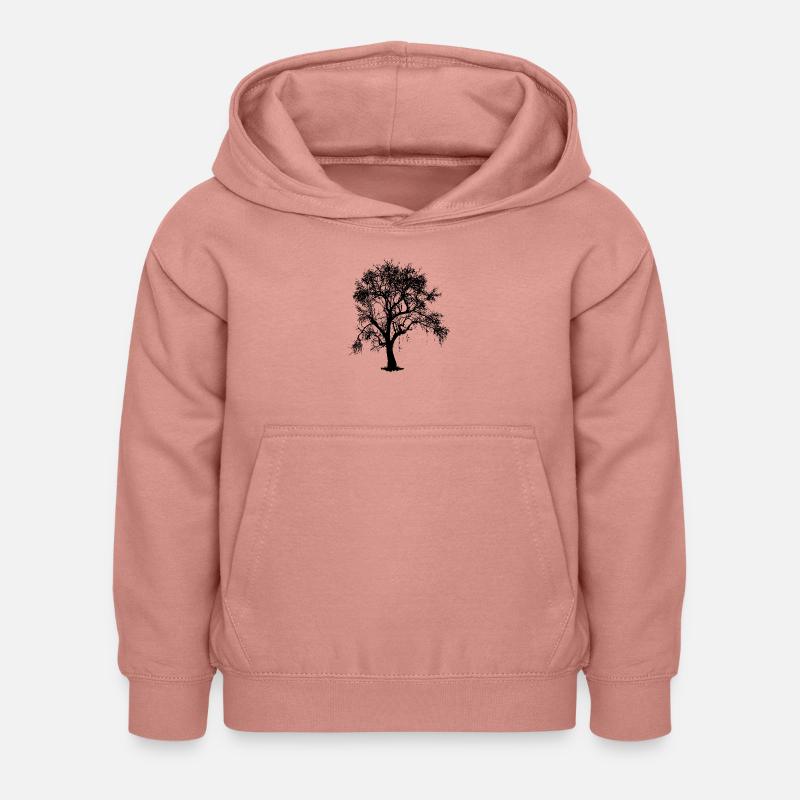 Arbre - Sweat à capuche Enfant - rose poudré