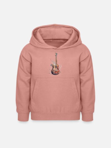 Akustische Gitarre - Kinder Hoodie - Altrosa