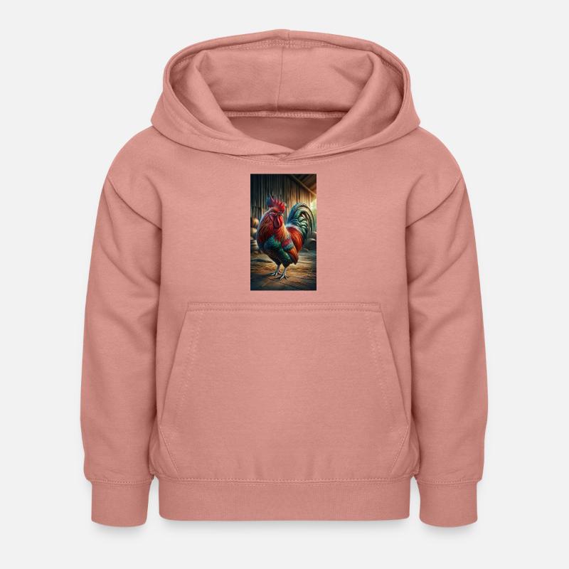 Coq - Sweat à capuche Enfant - rose poudré