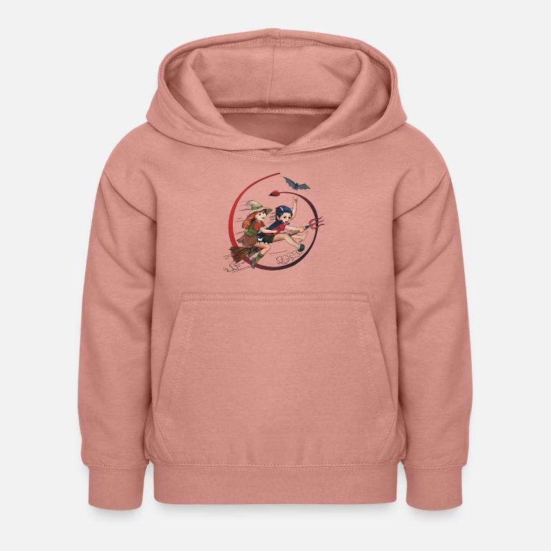 Hexi et Satani - Sweat à capuche Enfant - rose poudré