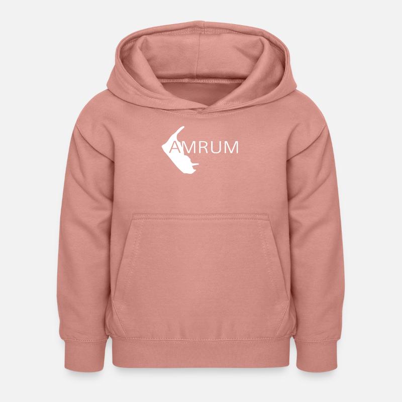 AMRUM - Sweat à capuche Enfant - rose poudré