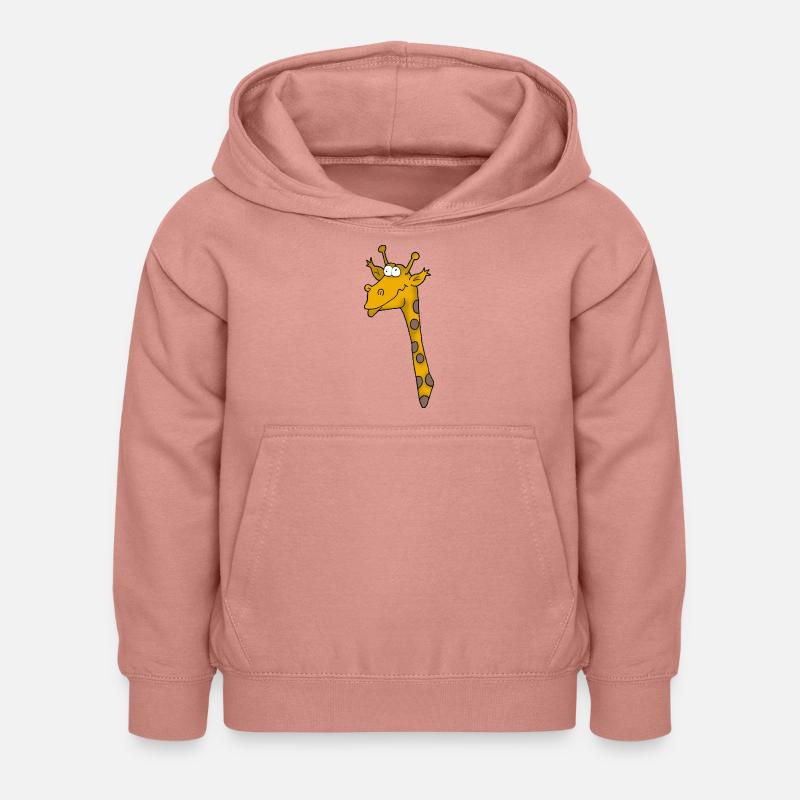 Girafe 3 - Sweat à capuche Enfant - rose poudré